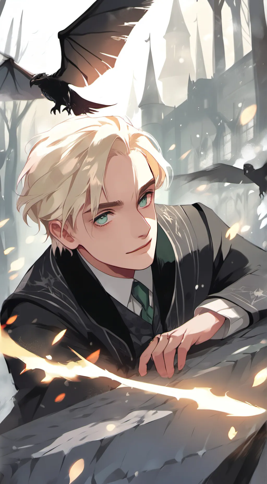 ai character: Draco Malfoy  background