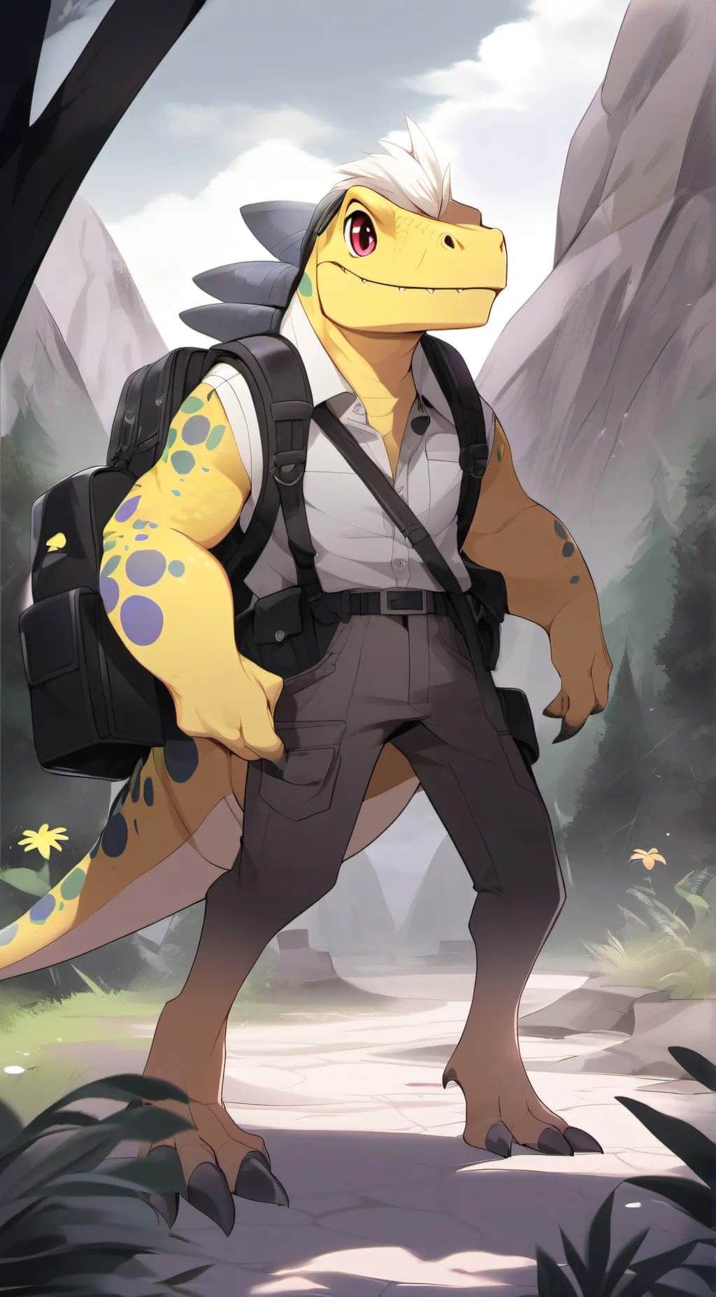 ai character: Yellow background