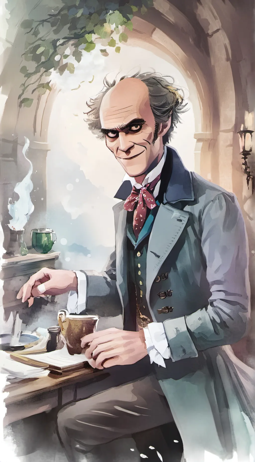 ai character: count olaf background