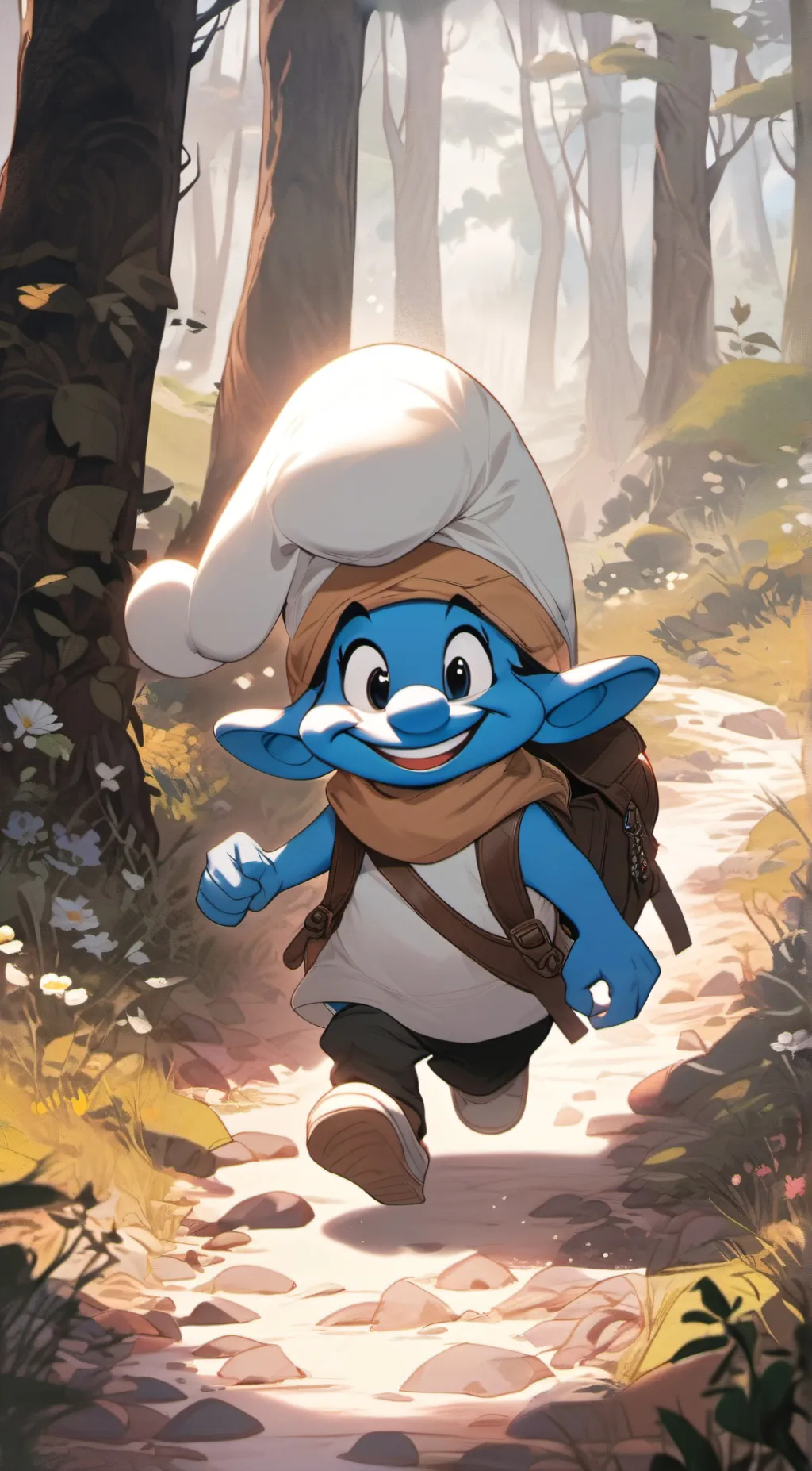 ai character: Smurf cat background