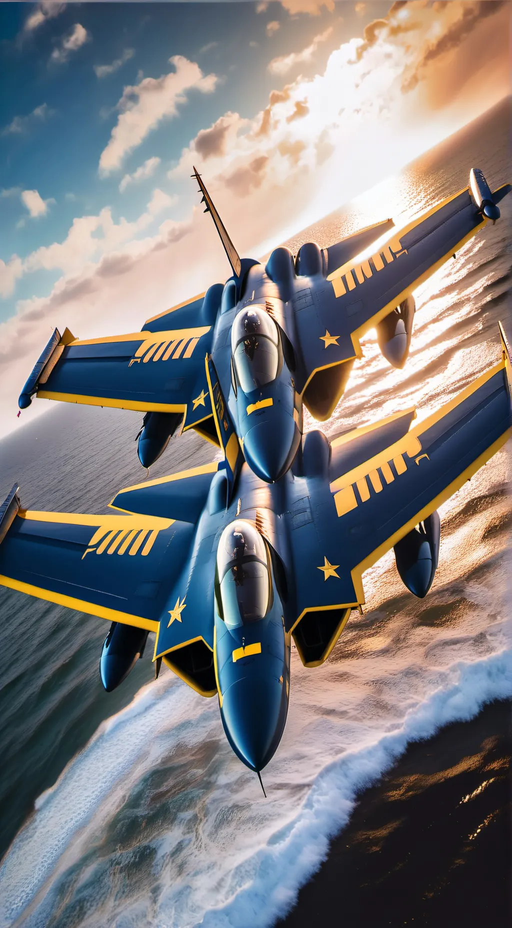 ai character: blue angels background