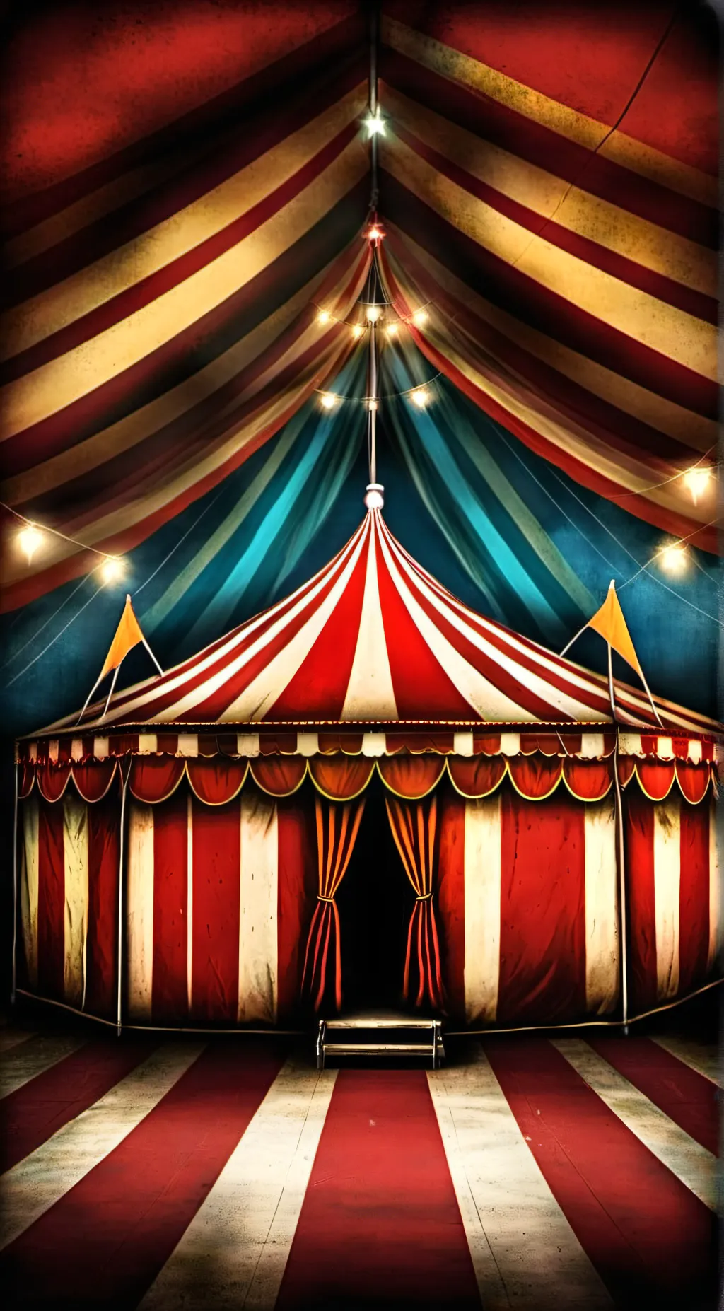 ai character: circus/freak show  background