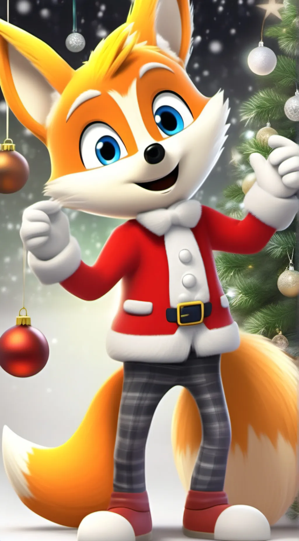 ai character: Tails (XMAS)  background