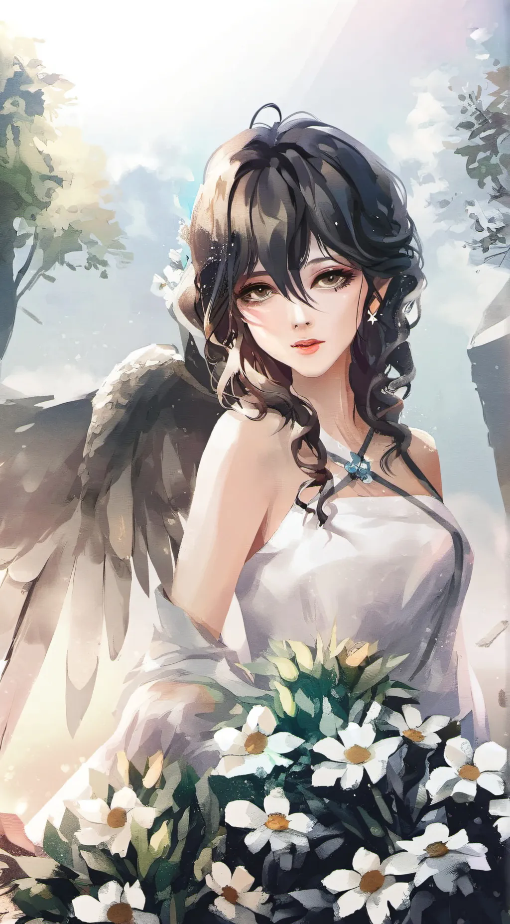 ai character: Angle background