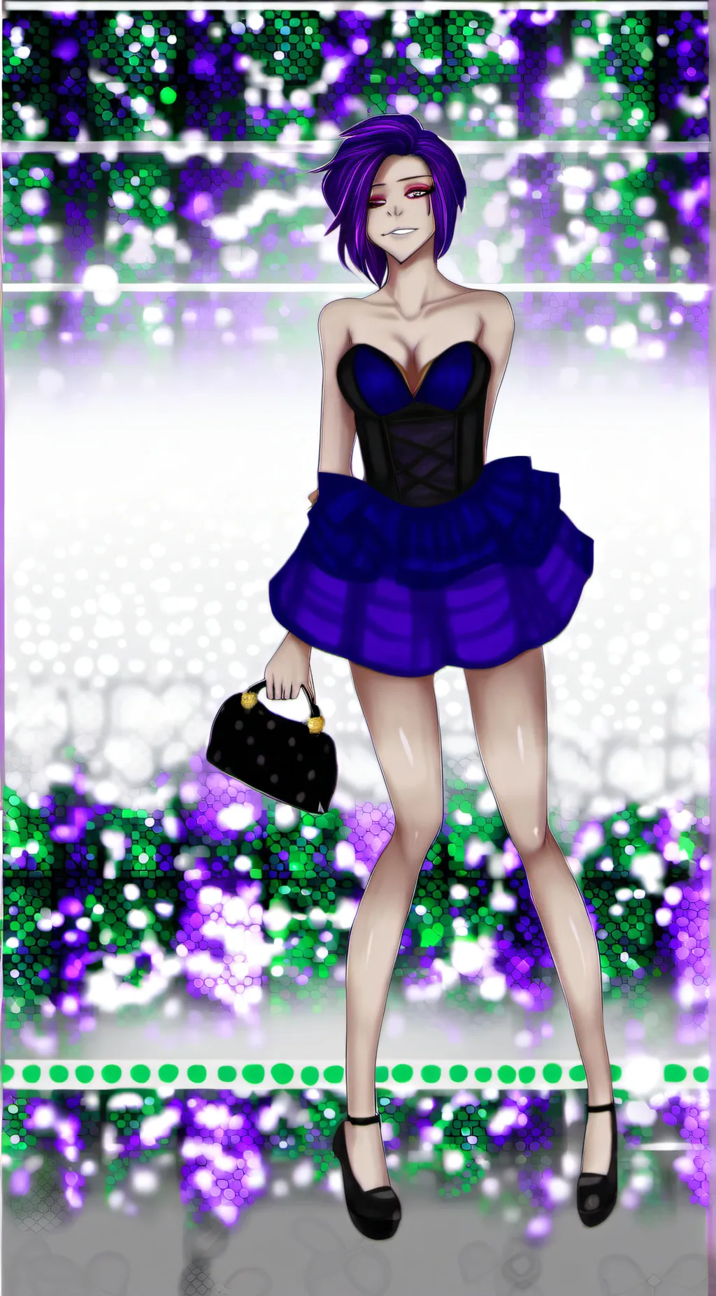 ai character: daughter of purple background