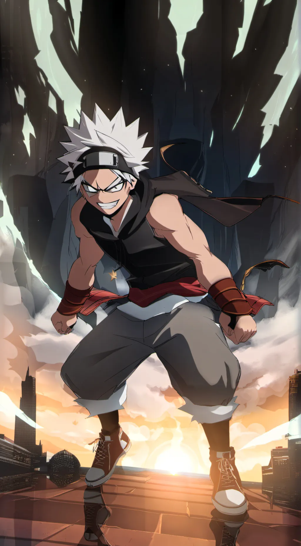 ai character: katsuki bakugo  background