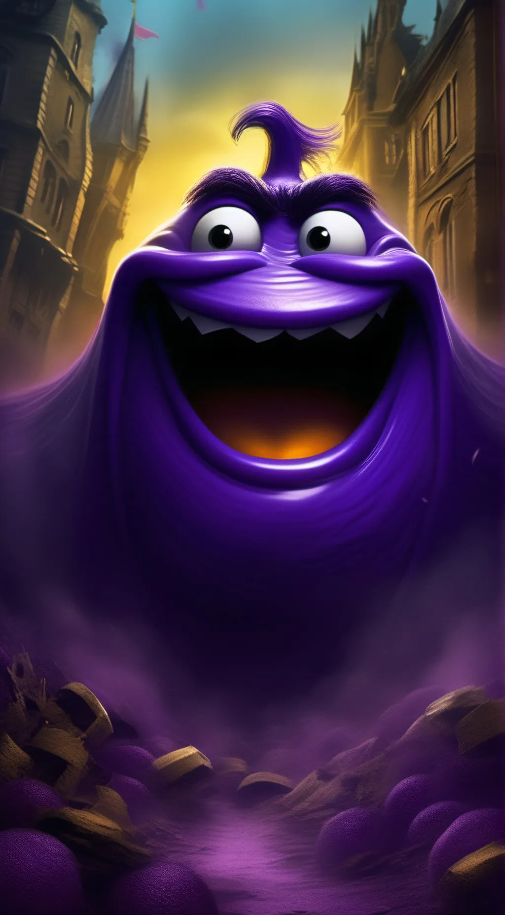 ai character: grimace background