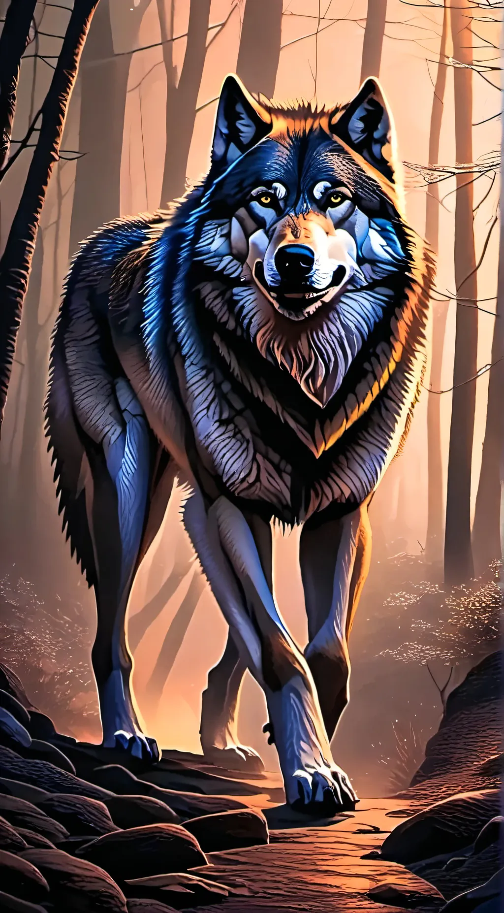 ai character: Silver Wolf  background