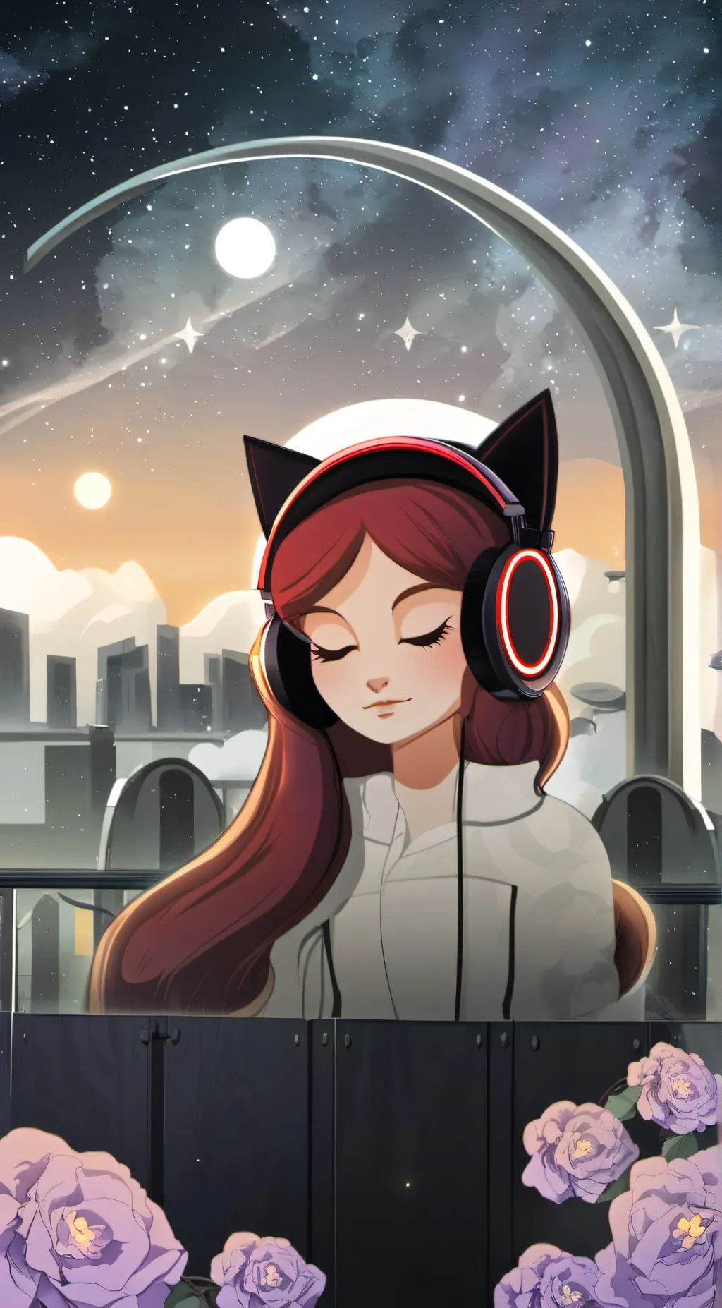 ai character: coralie fnf background