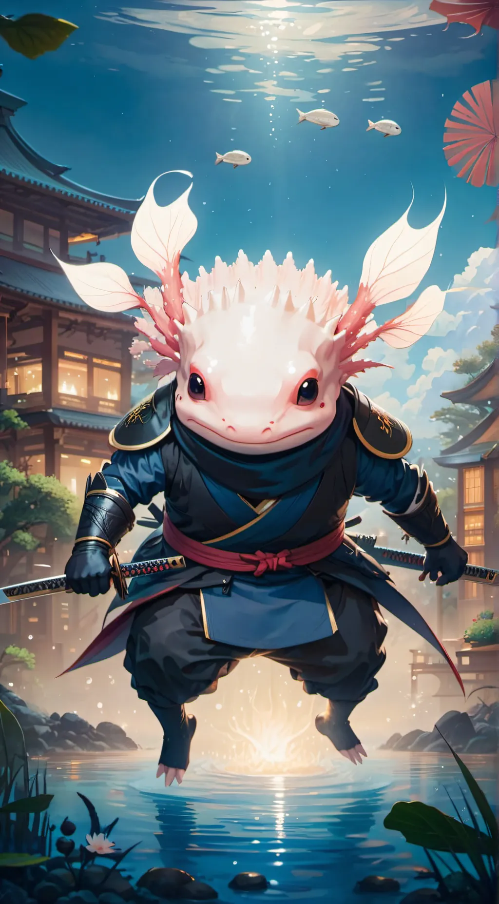 ai character: Ninja lotto background