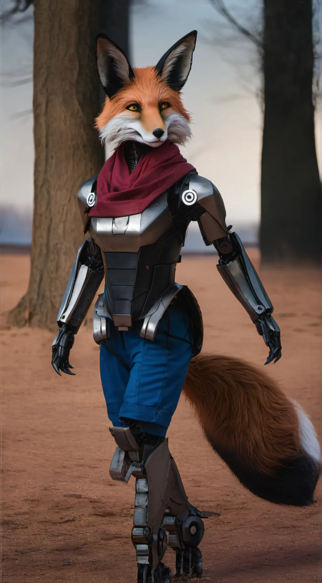 ai character: female robot background