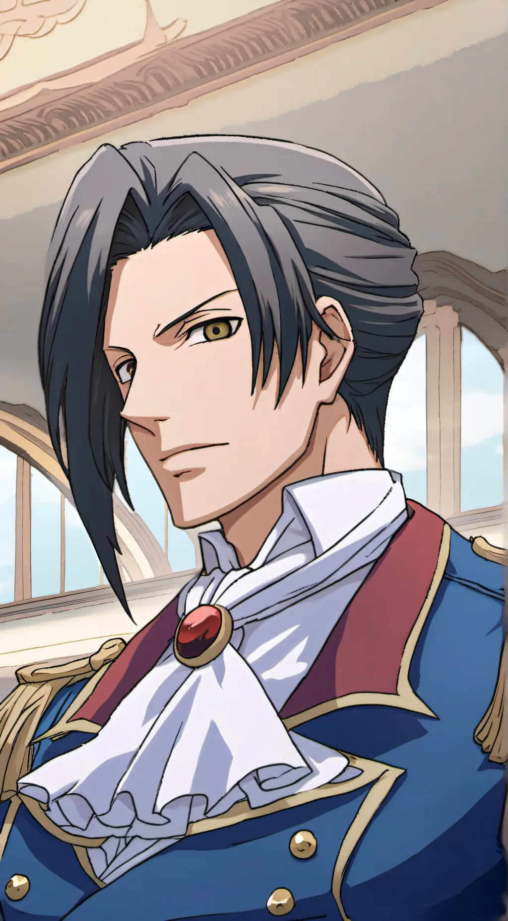 ai character: Miles Edgeworth background