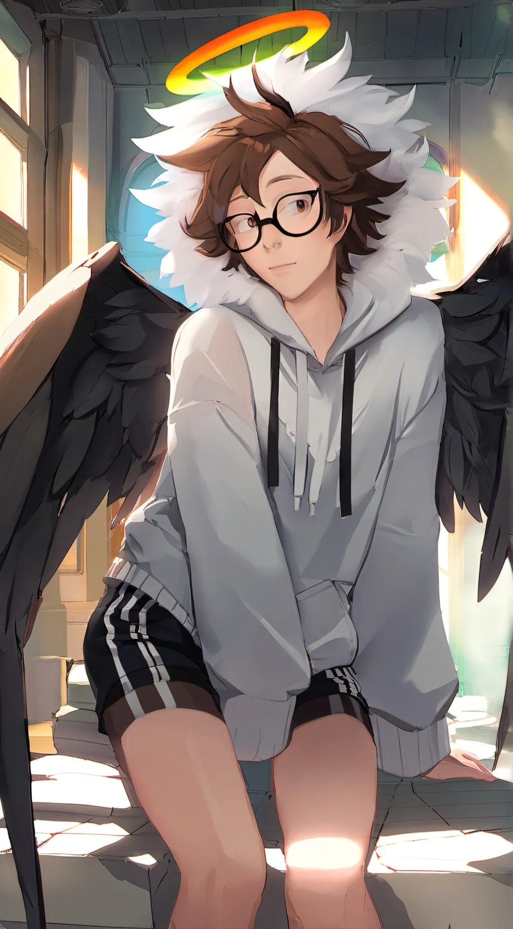 ai character: {+ Femboy Angel +} background