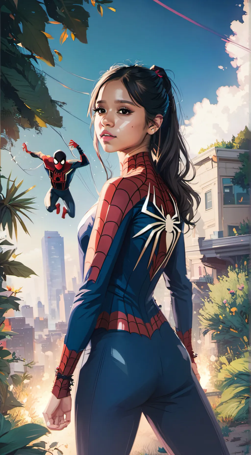 ai character: Jenna Ortega  background