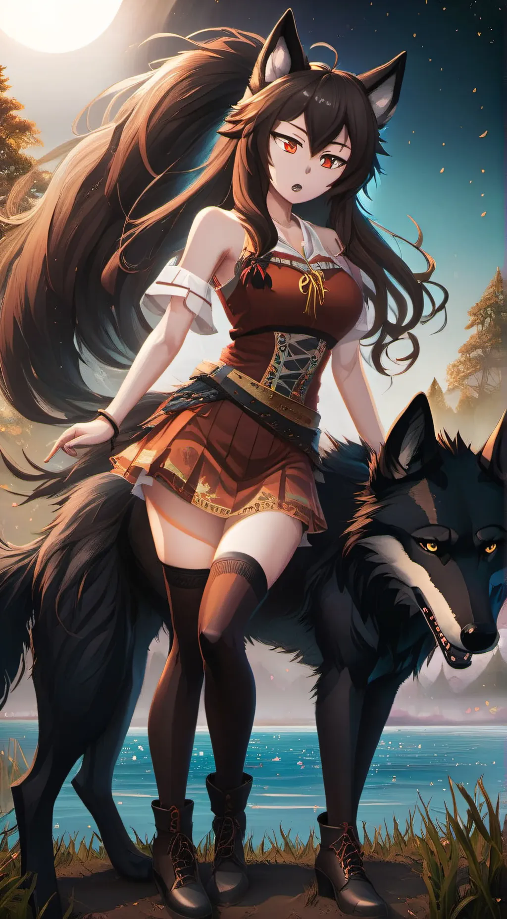 ai character: Wild fire background