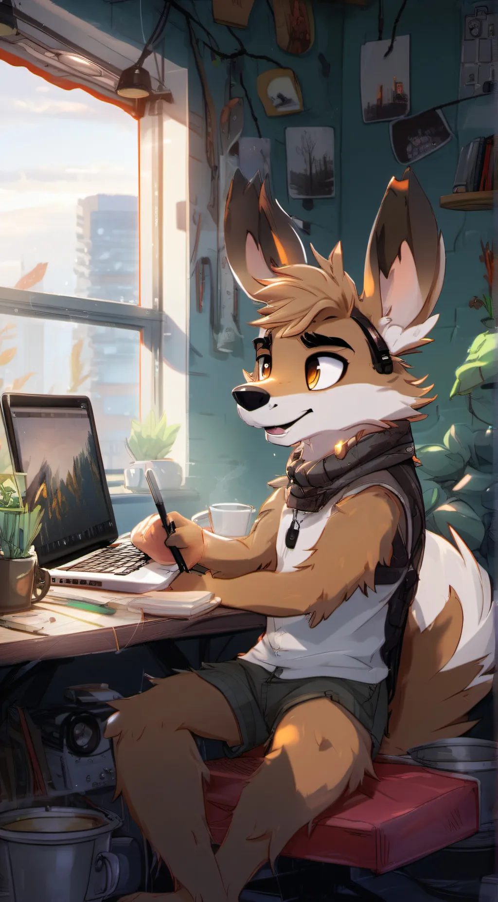 ai character: Furry background