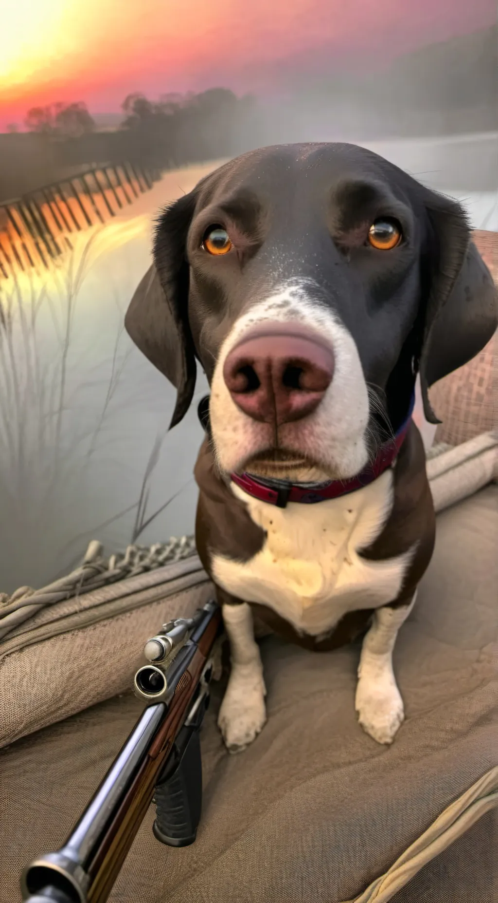 ai character: gun dog background