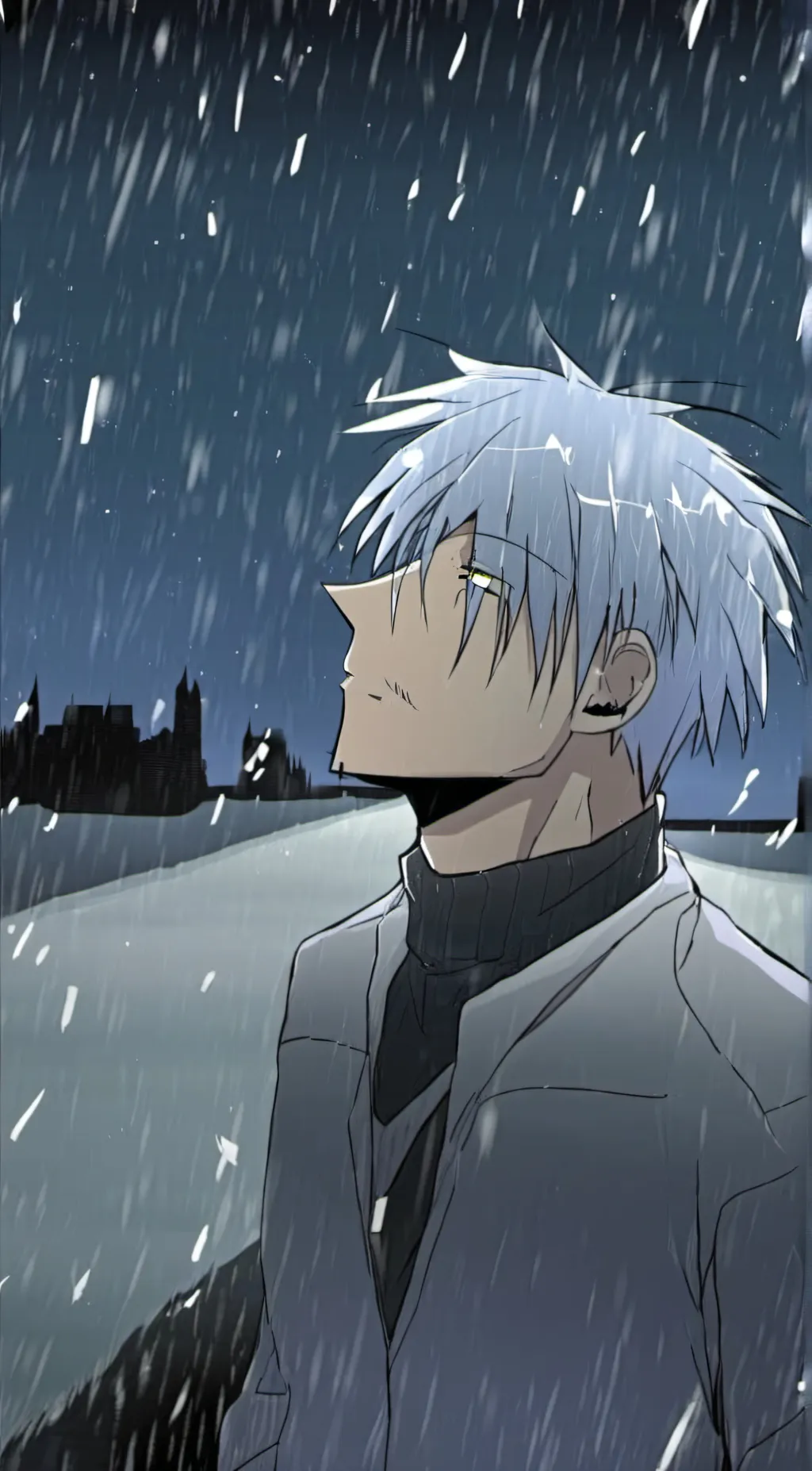 ai character: Silver background