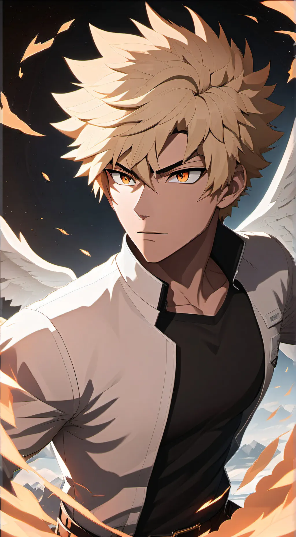 ai character: Katsuki Bakugo background