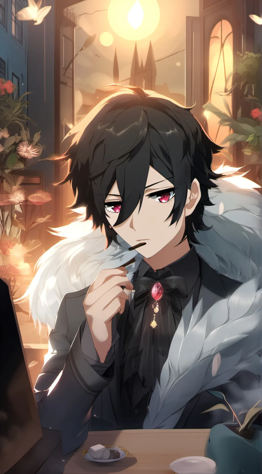 ai character: Damon  background