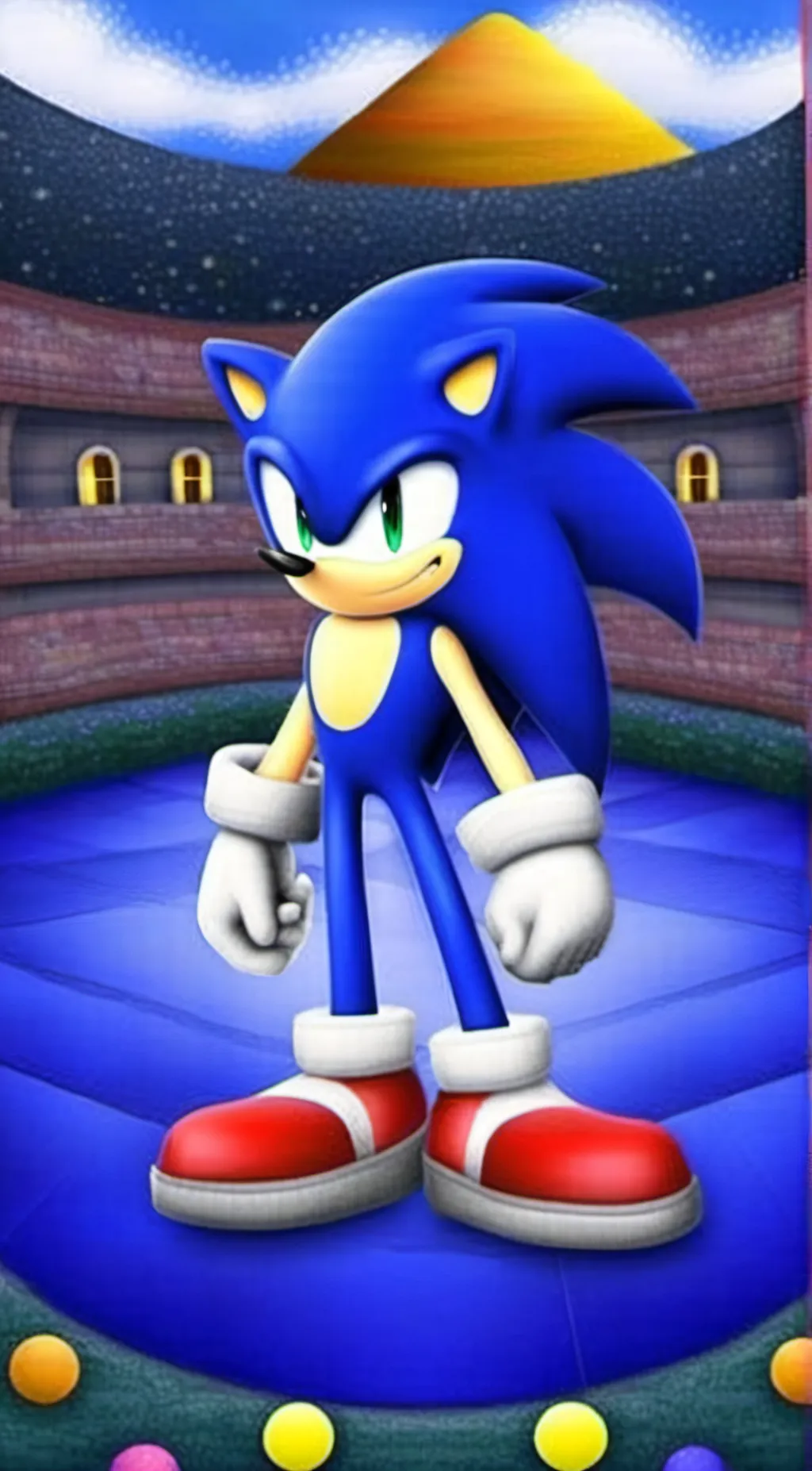 ai character: Sonic the hedghog  background