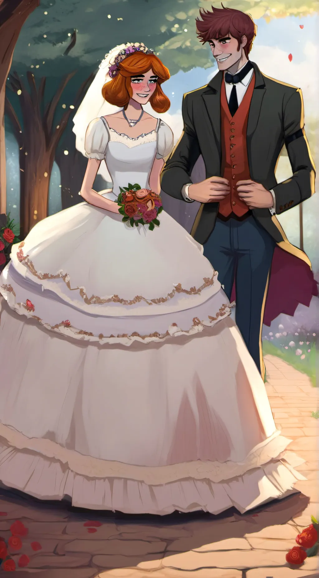 ai character: Clara and William background