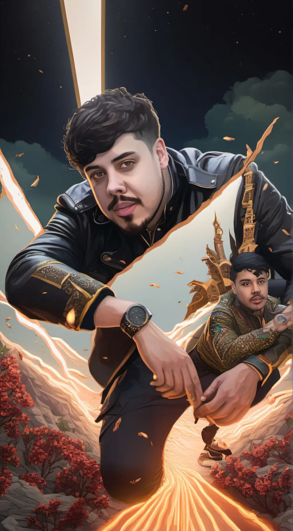 ai character: Mr beast🤩🤩🤩 background