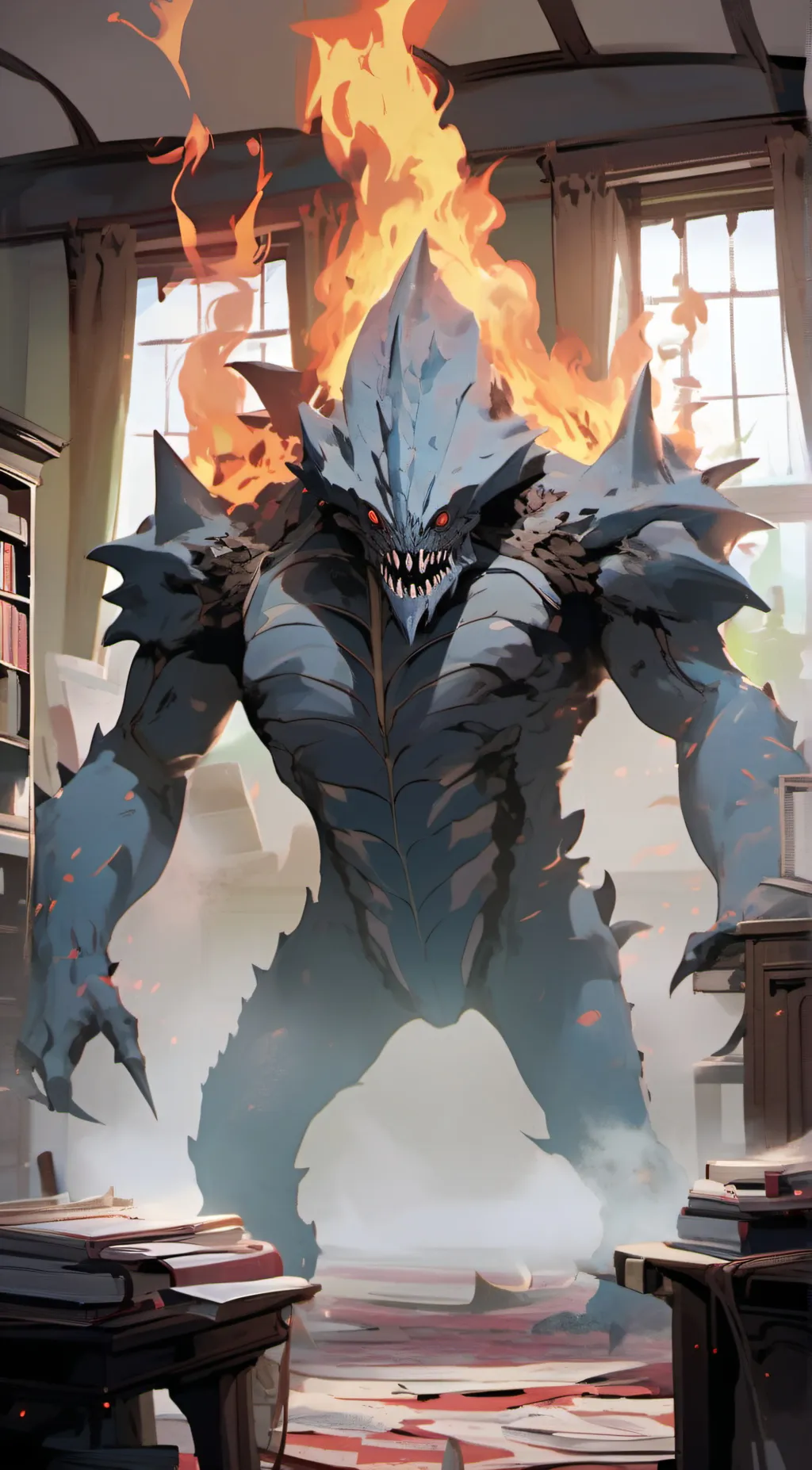 ai character: Nitro monster background