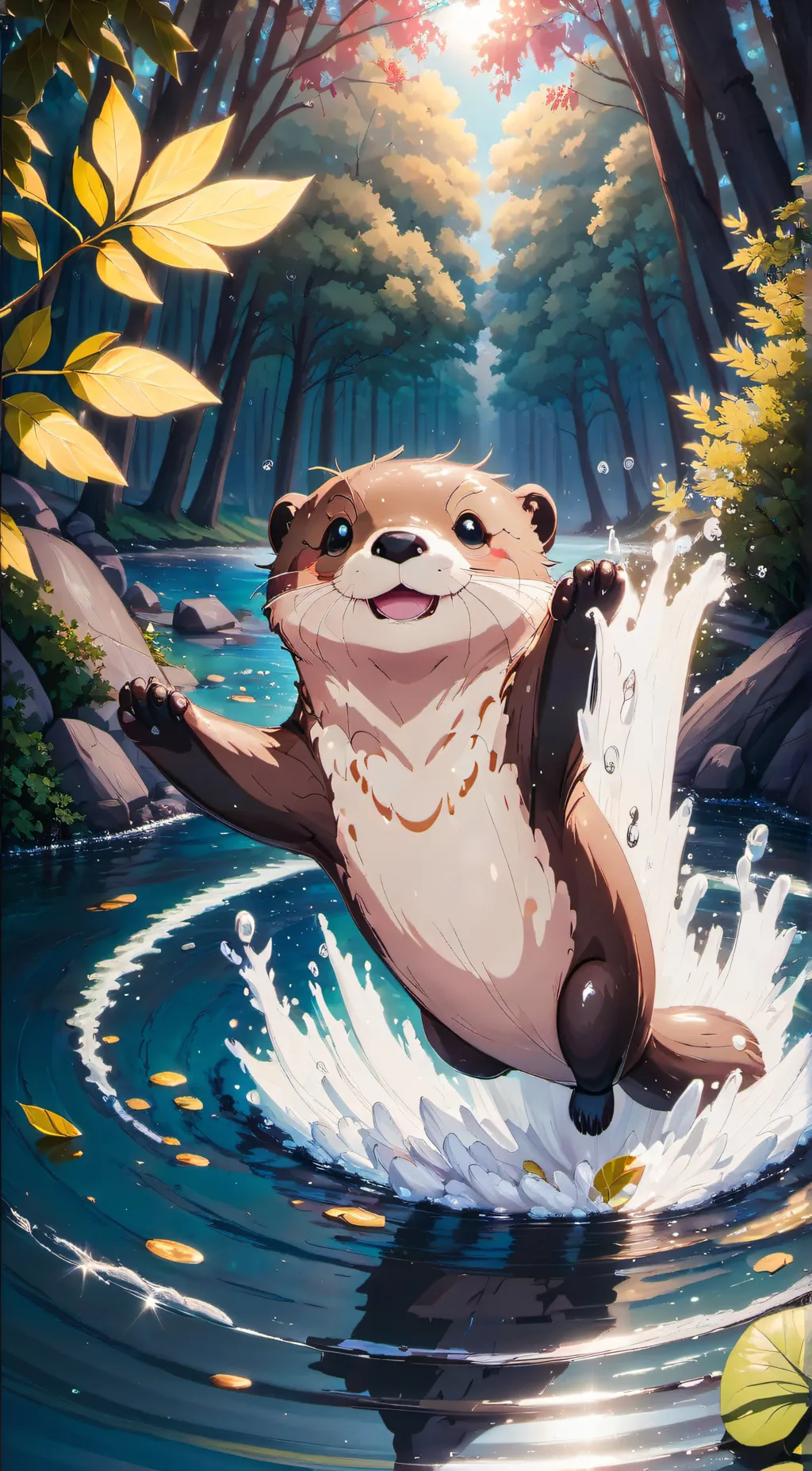 ai character: Otter! background