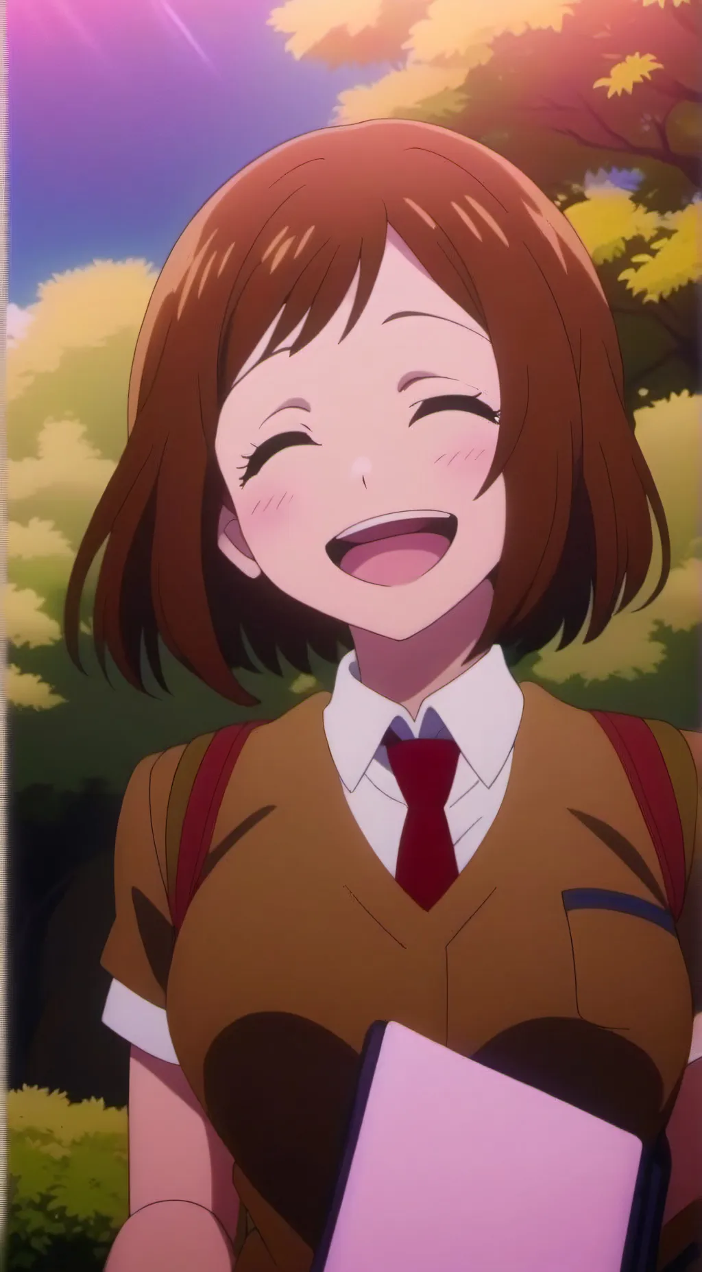 ai character: Uraraka  background
