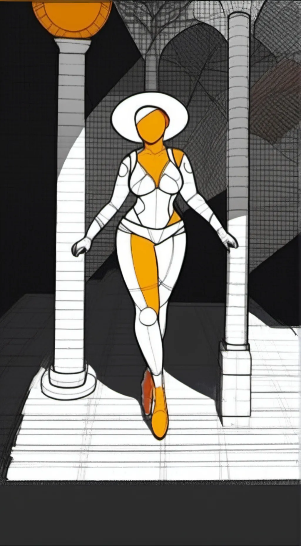 ai character: Sketchy background