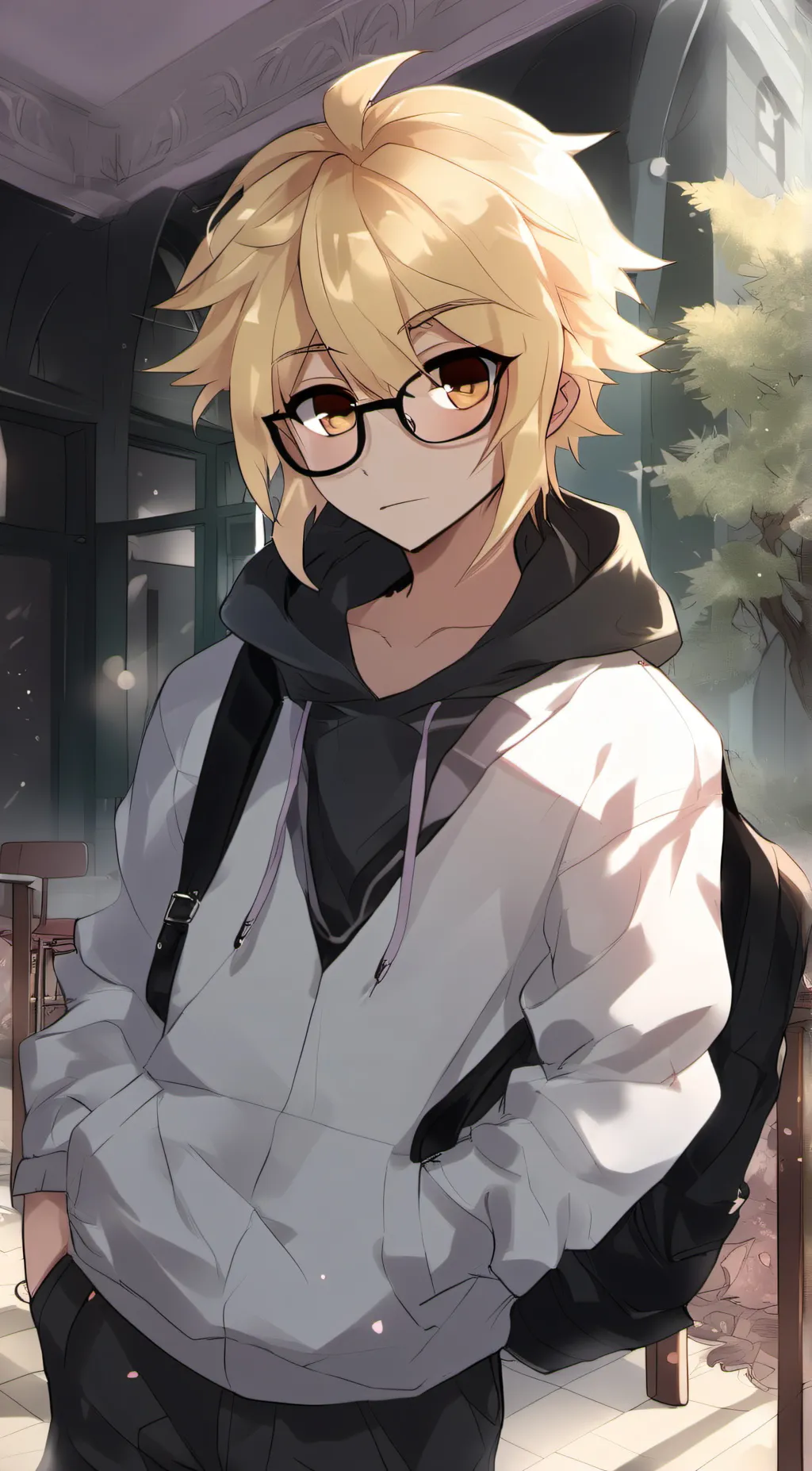 ai character: High school group  background