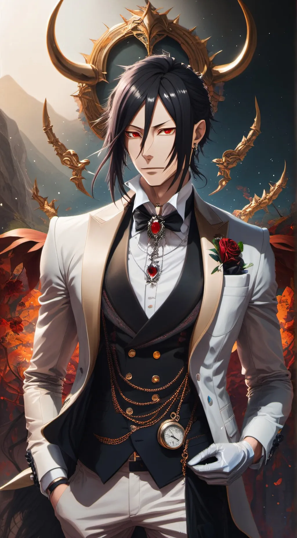 ai character: Leon  background