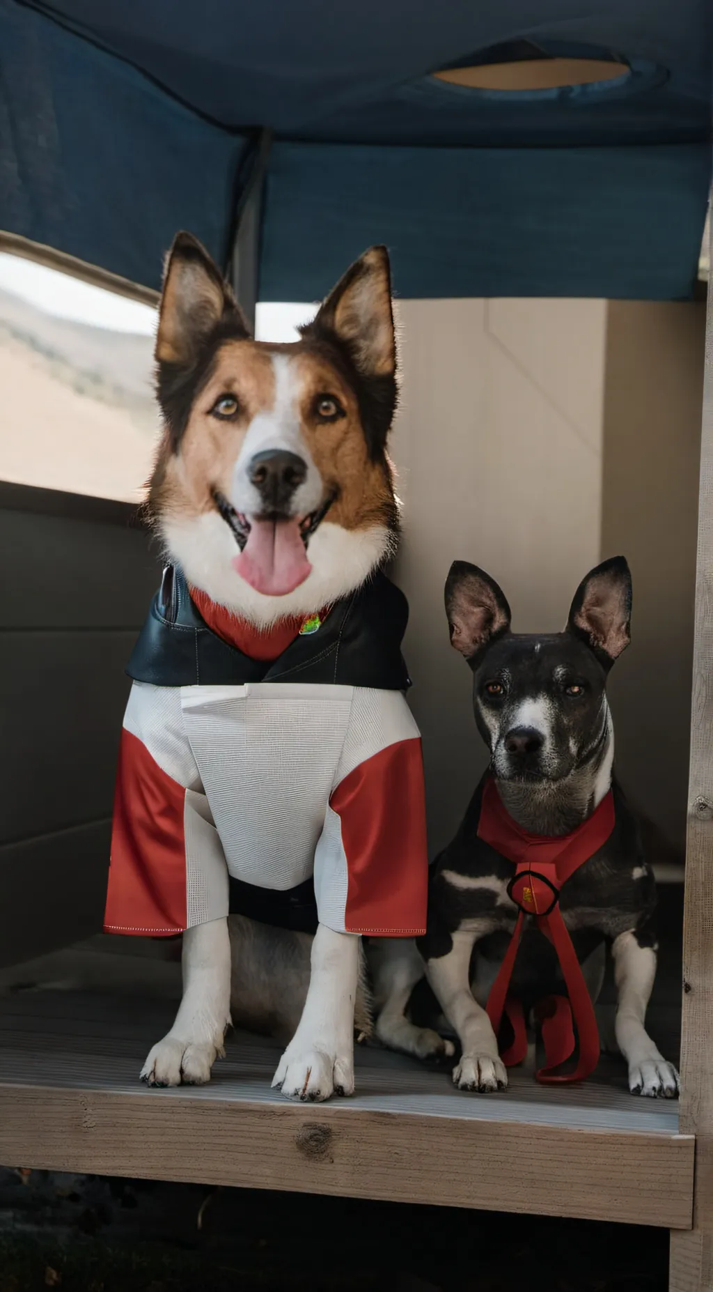 ai character: puppies background