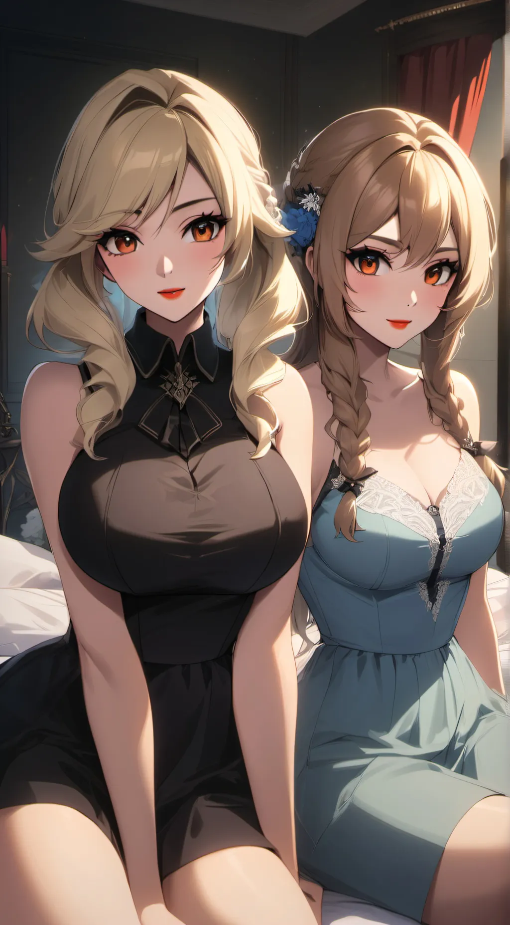 ai character: julia and Emily  background