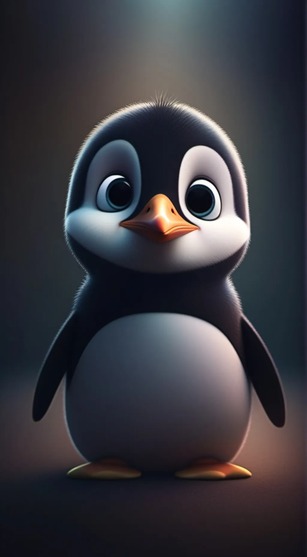 ai character: cute pinguen background
