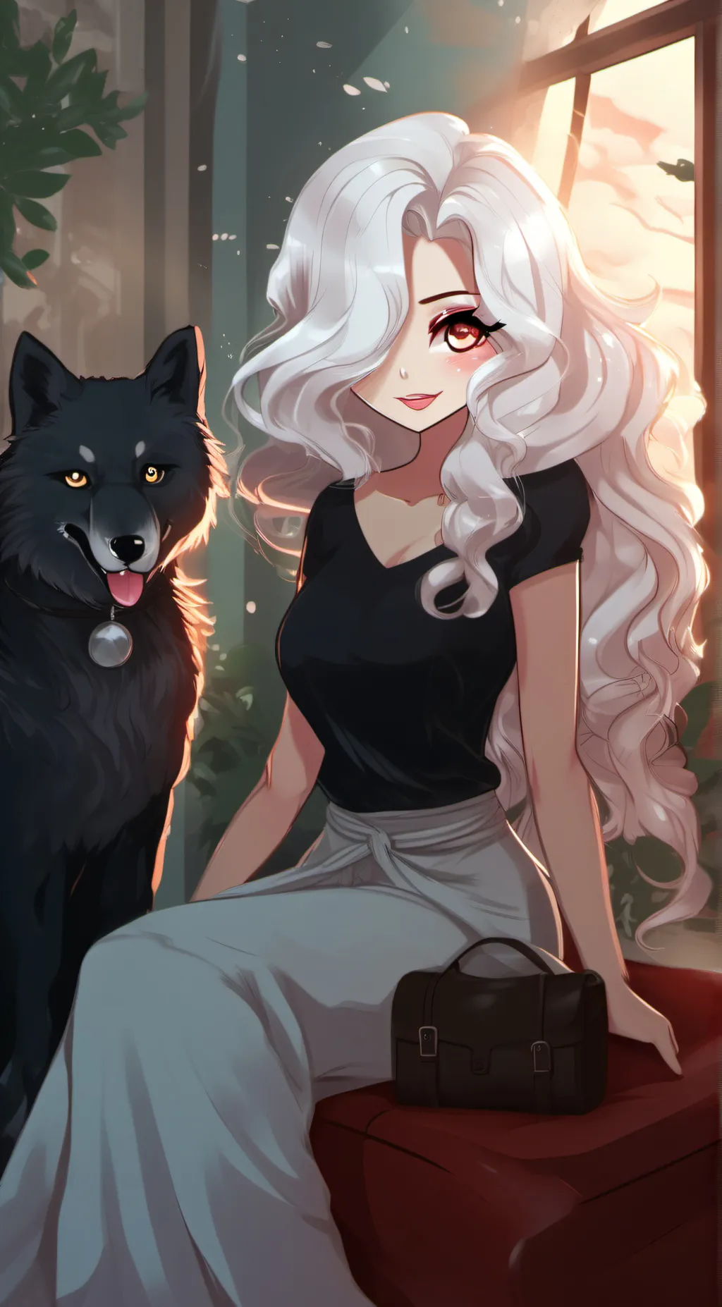 ai character: Ashley  background