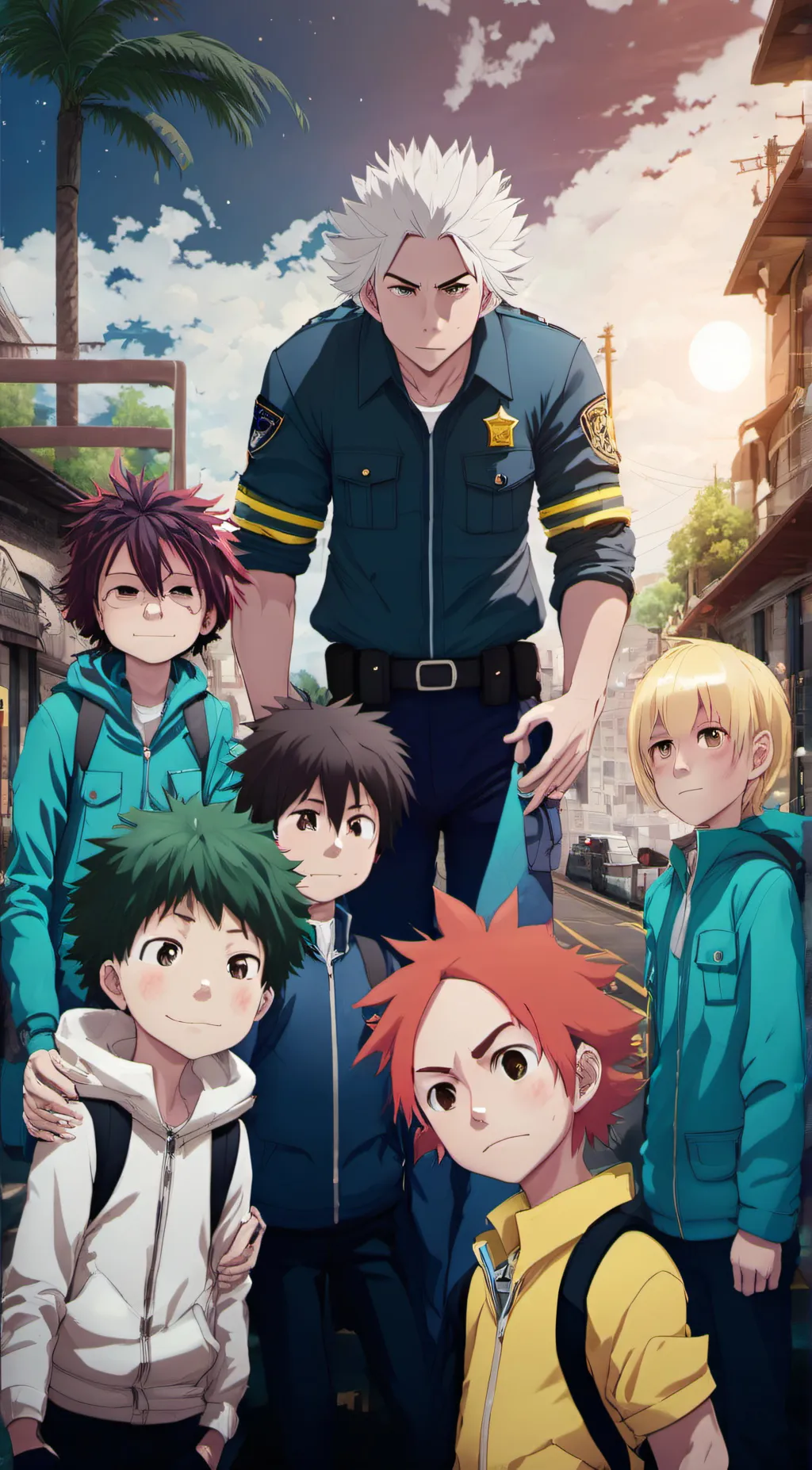 ai character: MHA but there kids background