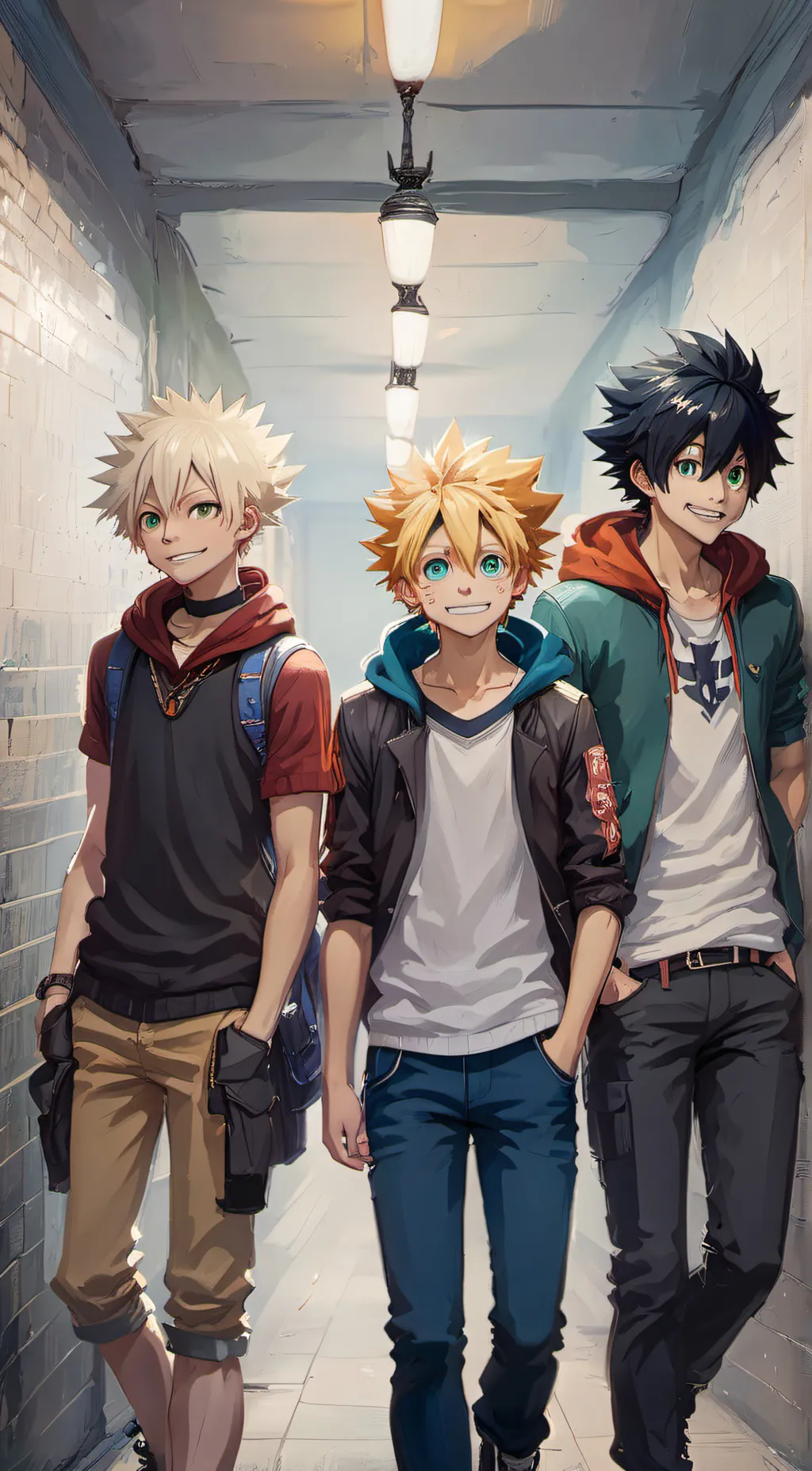 ai character: todo, baku, denki background