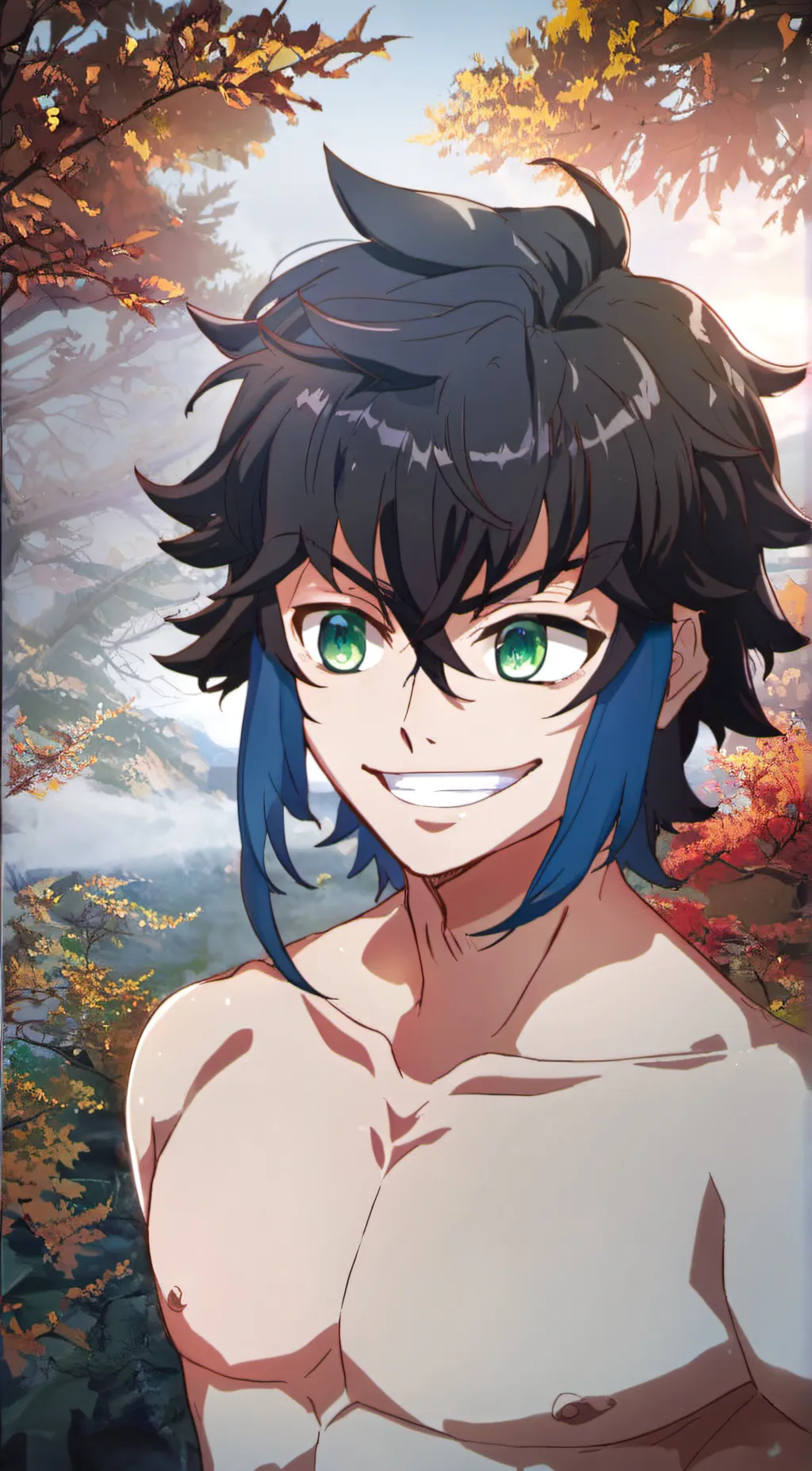 ai character: Inosuke Hashibira background