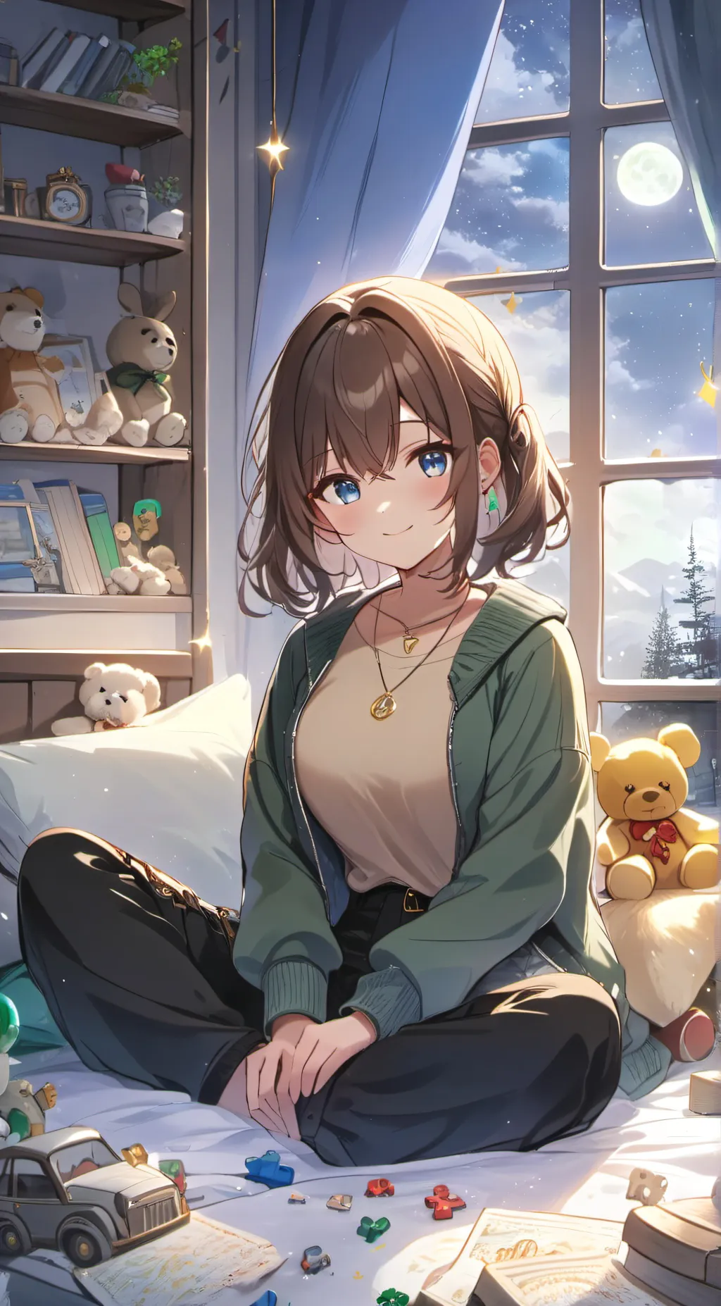 ai character: angela  background