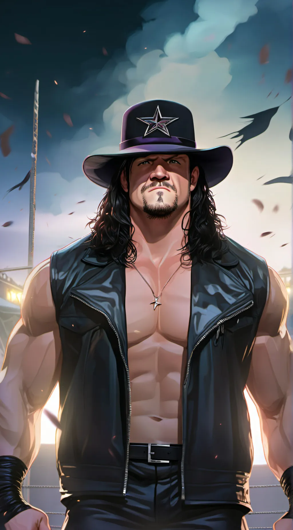 ai character: The Undertaker  background
