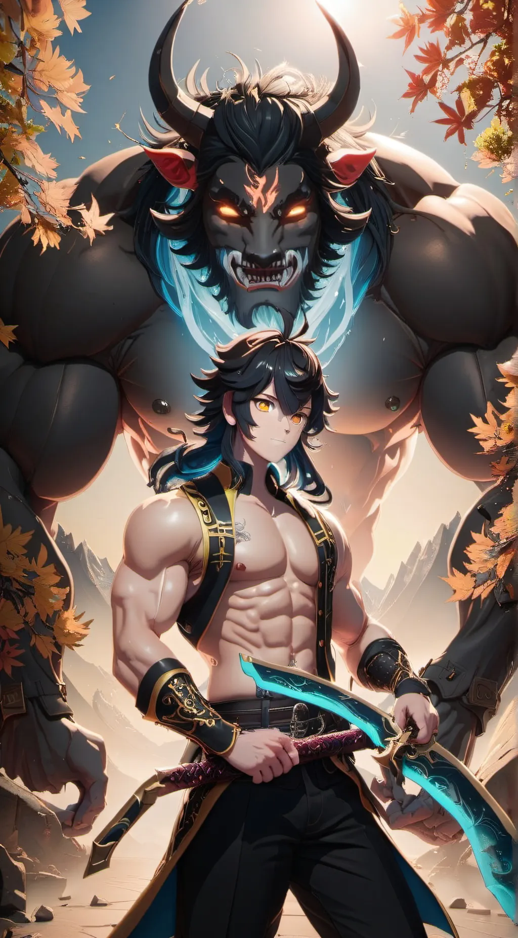 ai character: Hashibira Inosuke background