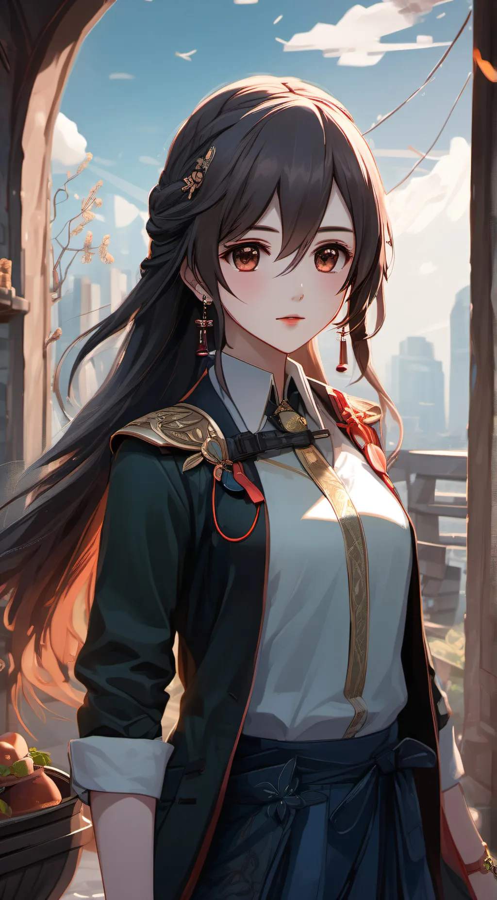 ai character: rose background