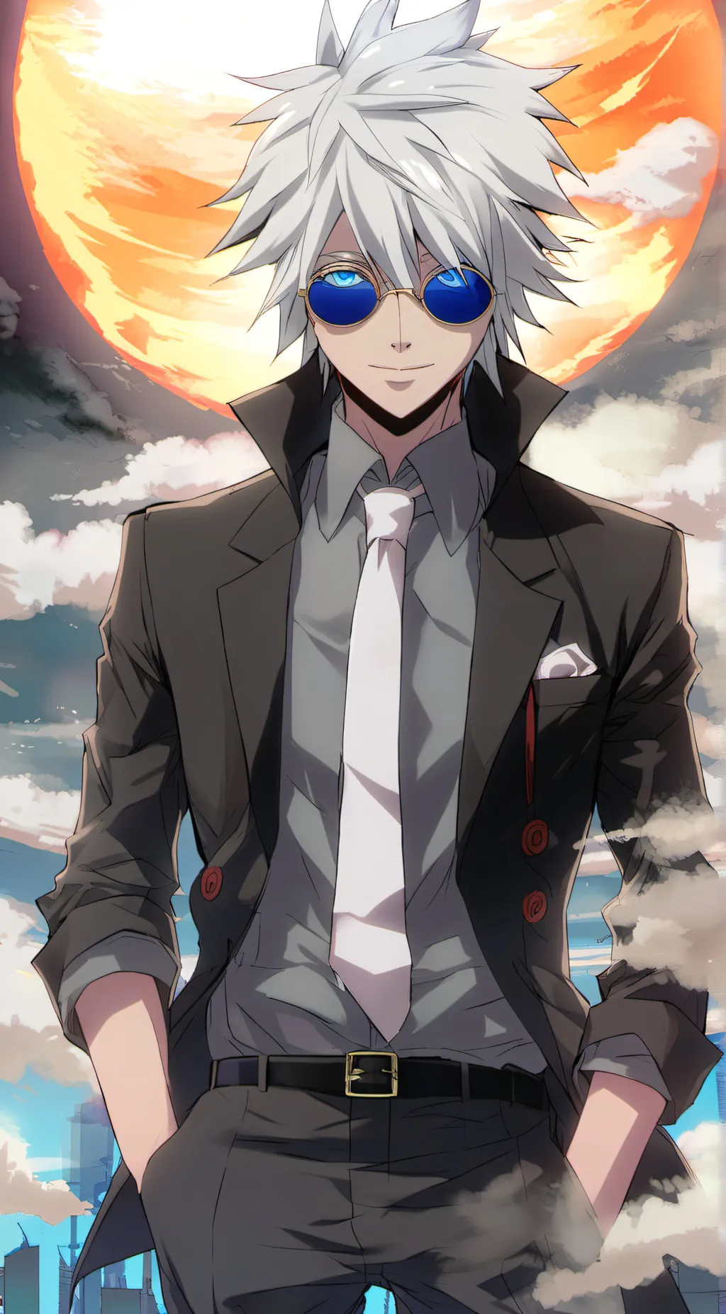 ai character: Cursed Gojo background