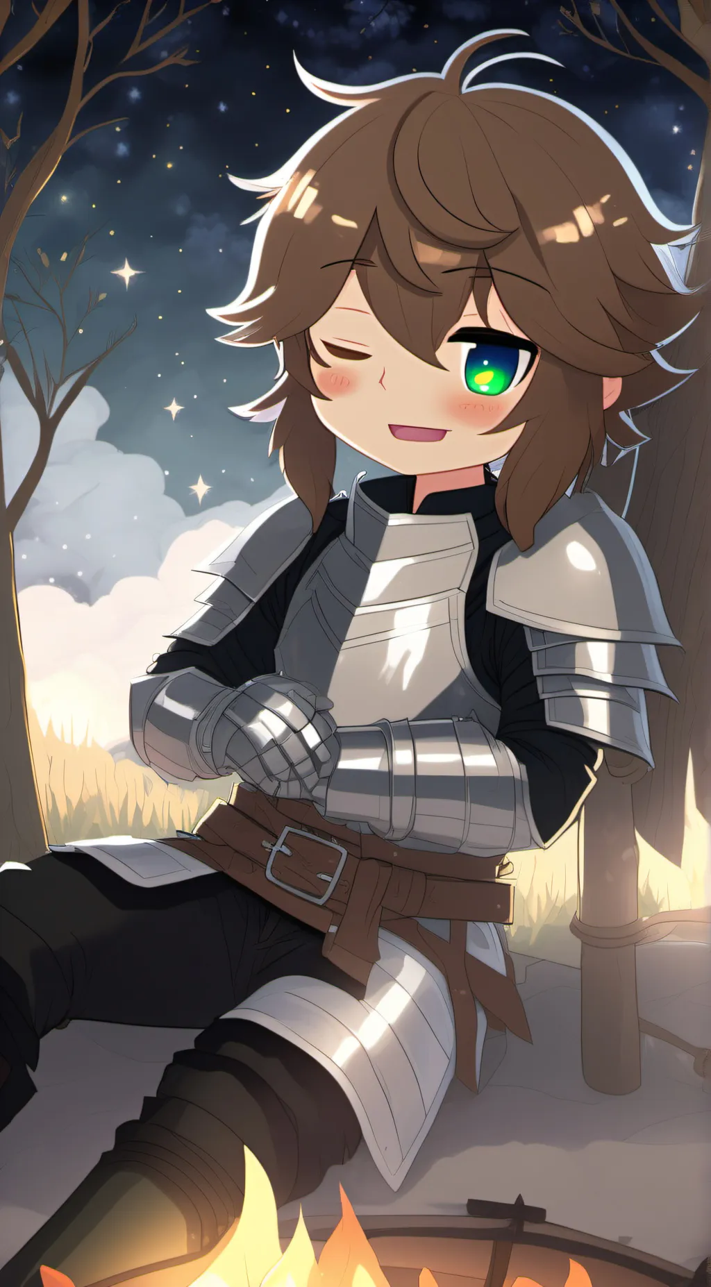 ai character: Rest here background