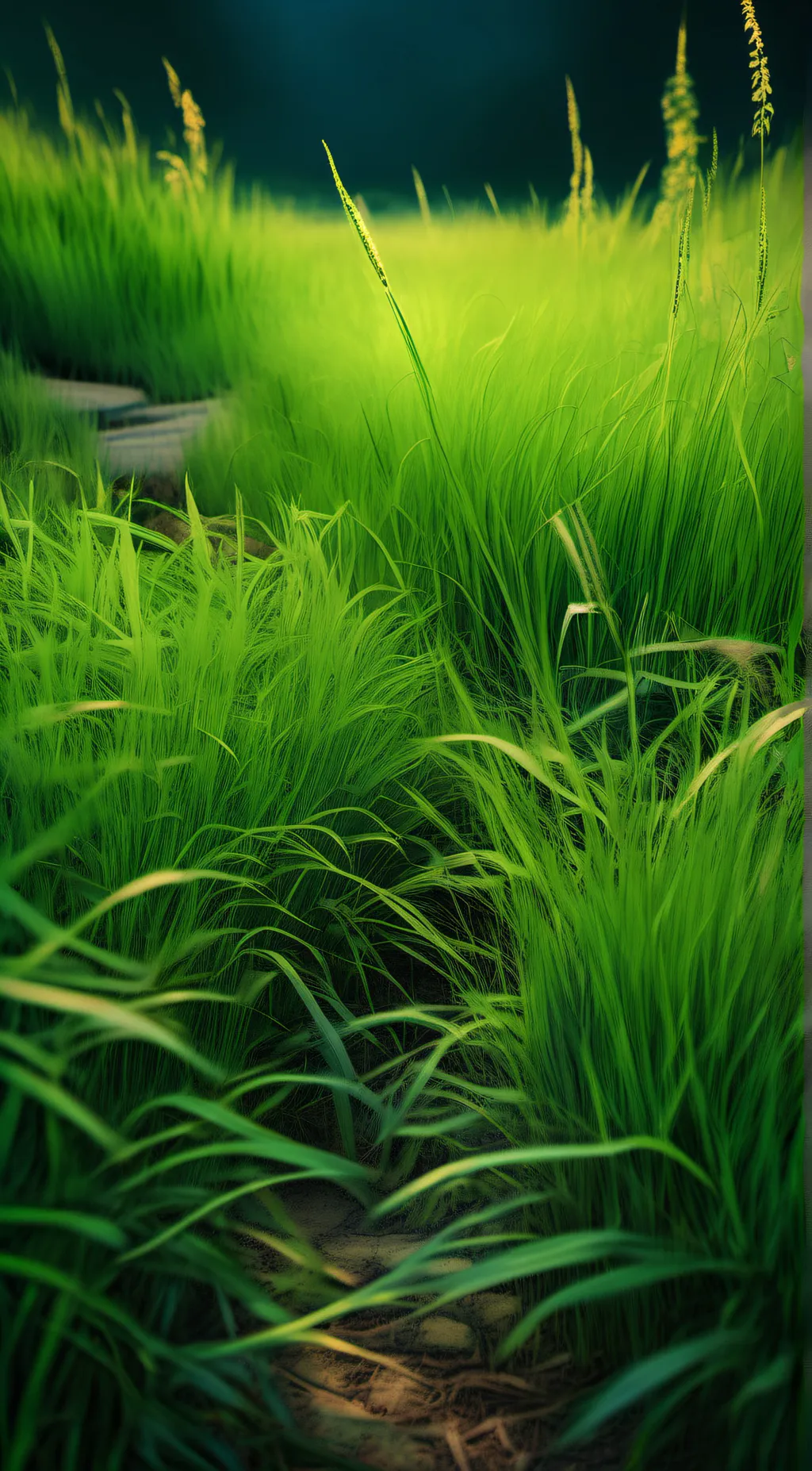 ai character: Grass background