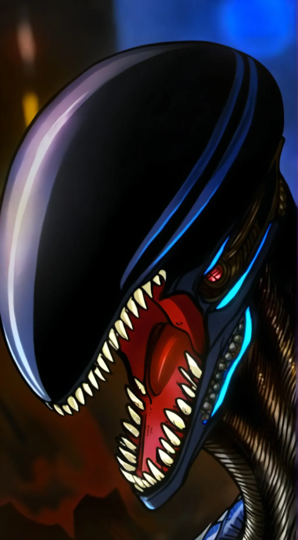 ai character: monstre noir background