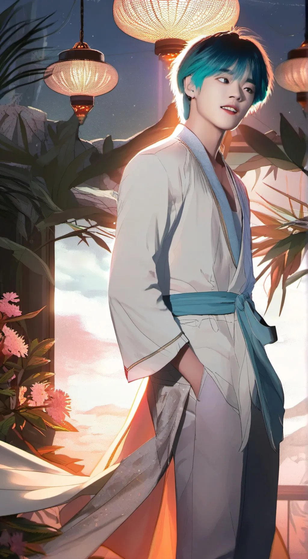 ai character: kim taehyung  background