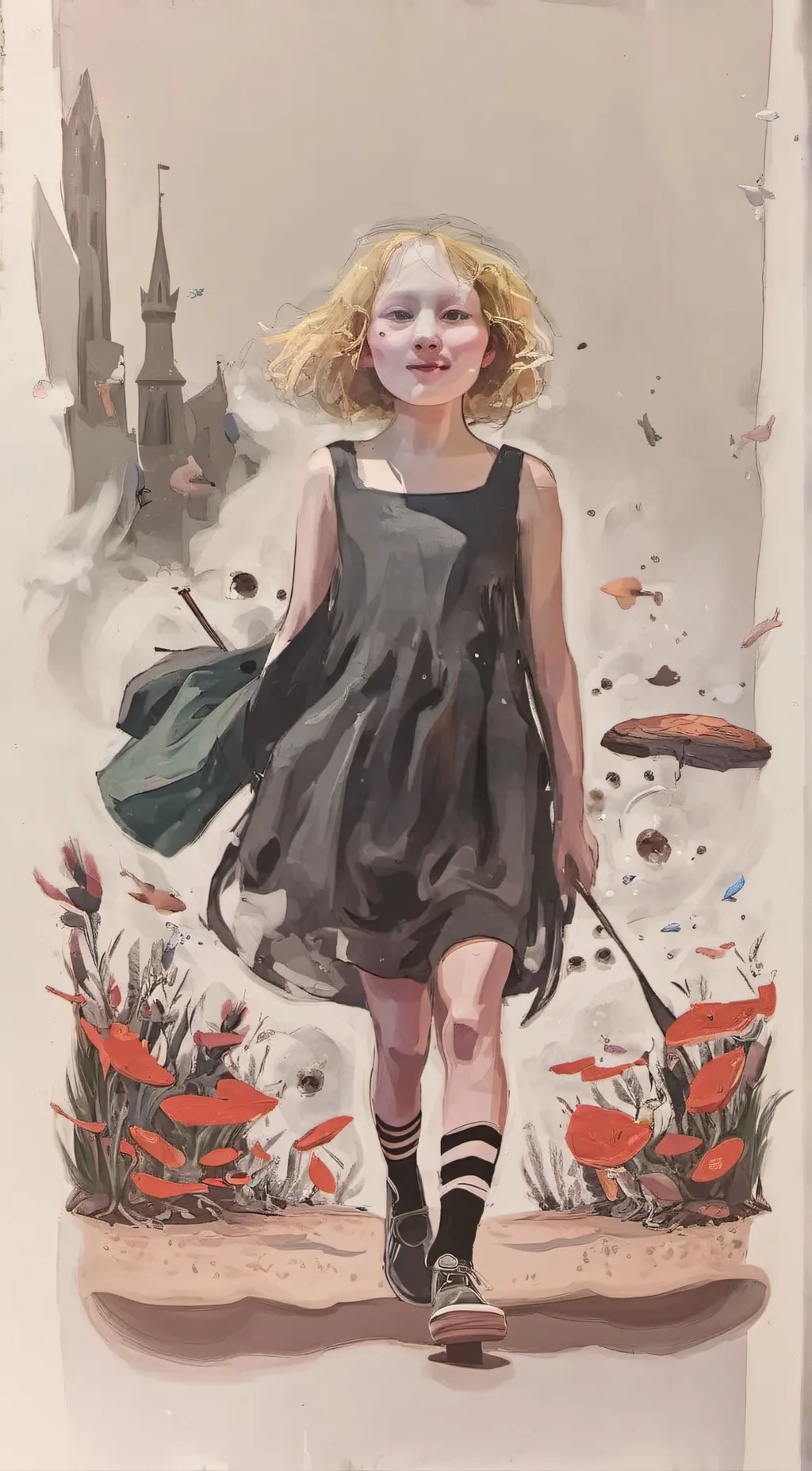 ai character: Rose background